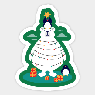 Christmas in Arctic Sticker